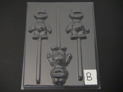 298sp Baby Cracker Monster Chocolate Candy Lollipop Mold FACTORY SECOND